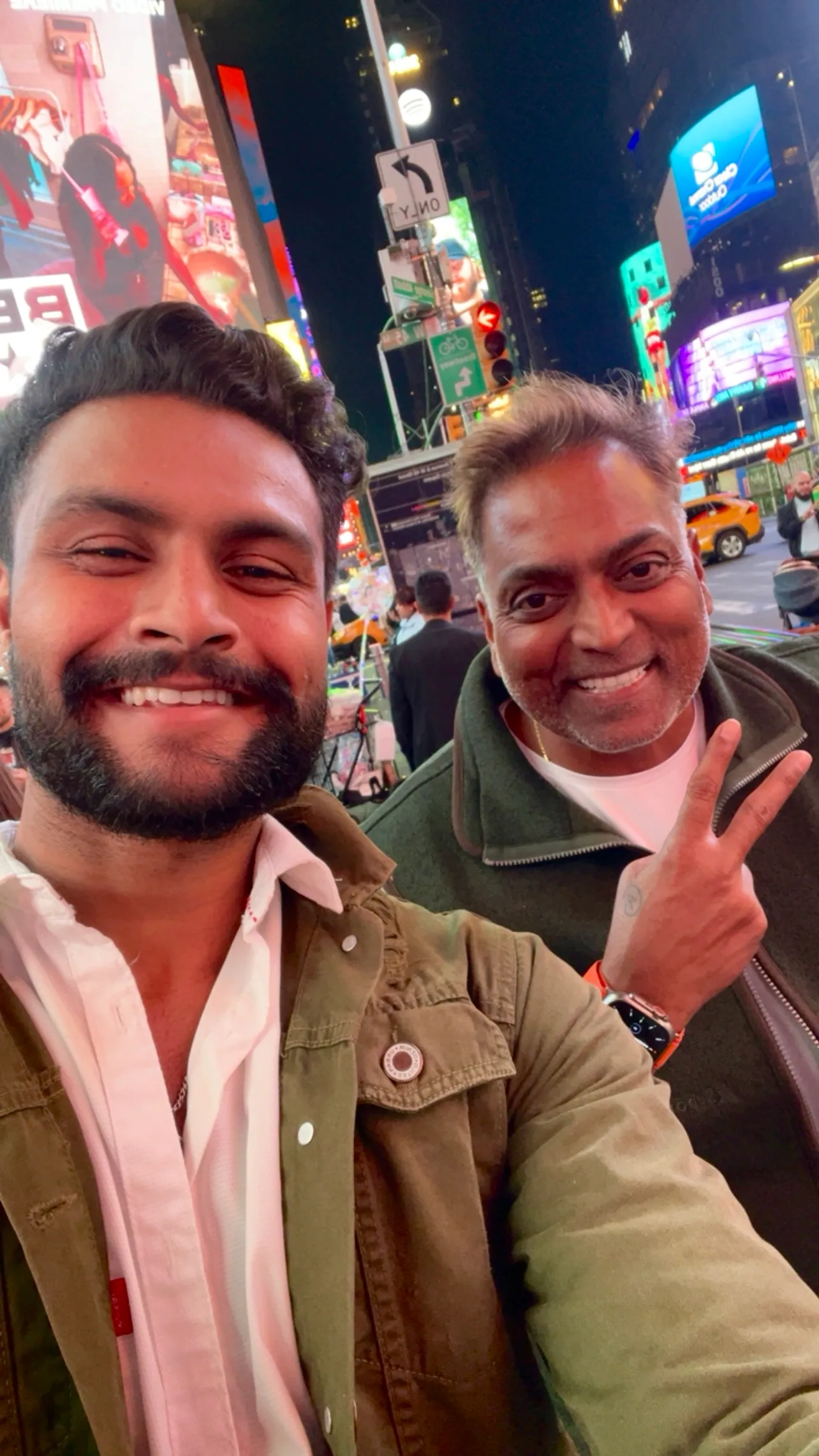 Ayush Lokre with a fellow choreographer
